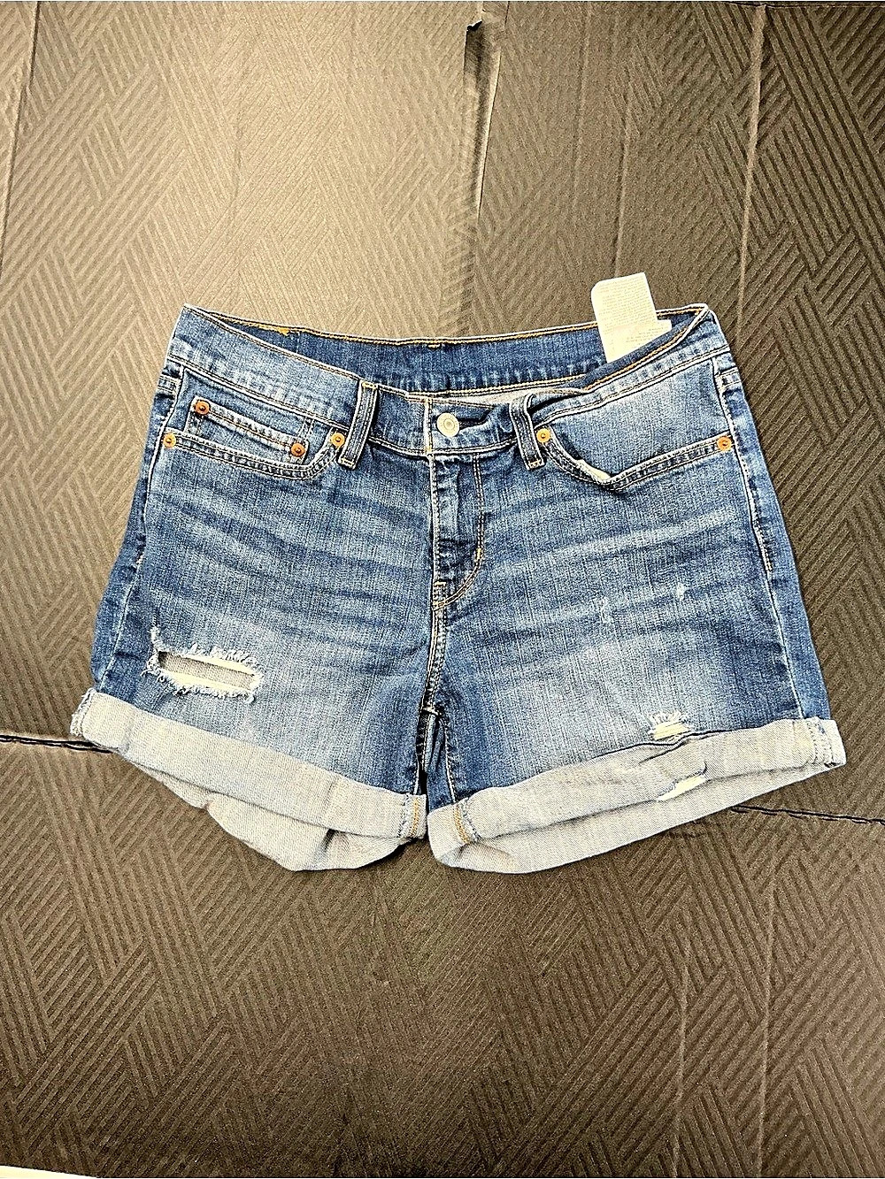 Levi's Cuffed Denim Shorts Waist 29 Blue - Picture 1 of 5